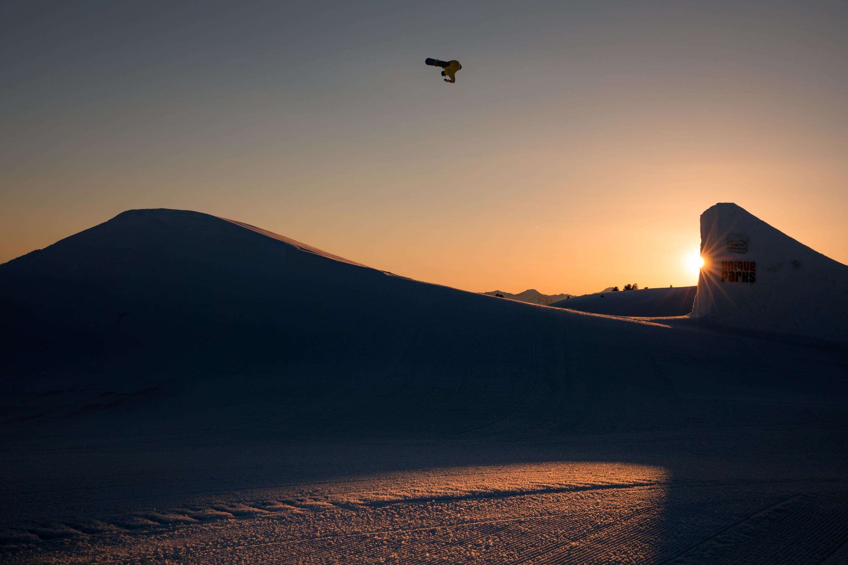 Snowboard Jump Sunrise